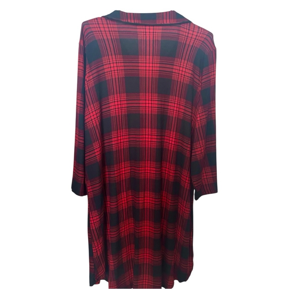 Torrid Super Soft Ribbed Red & Black Plaid Sleep Gown Size 2 18-20 - Picture 3 of 6